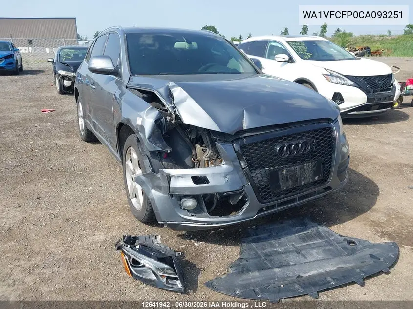 2012 Audi Q5 2.0T Premium Plus VIN: WA1VFCFP0CA093251 Lot: 12641942