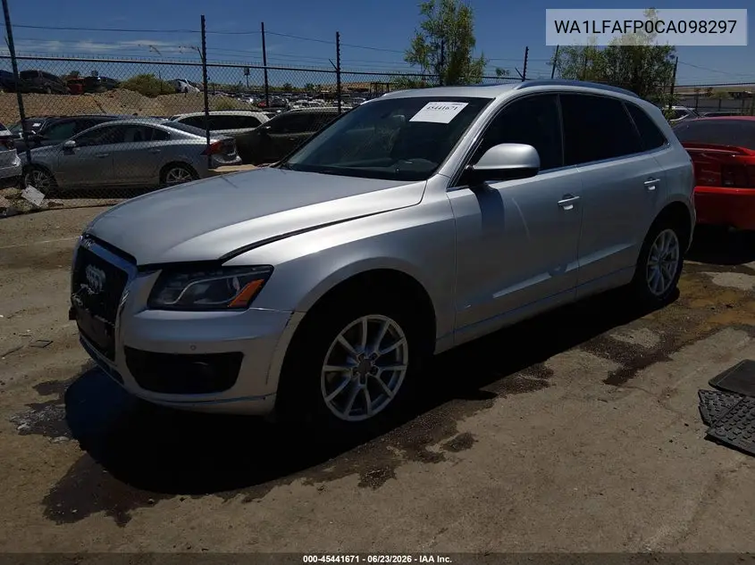 2012 Audi Q5 2.0T Premium VIN: WA1LFAFP0CA098297 Lot: 45441671