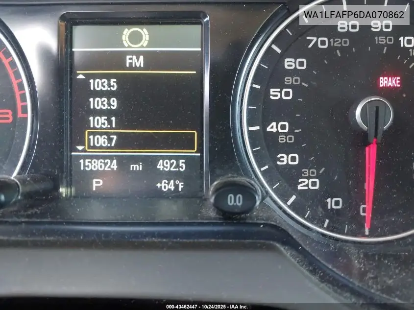 WA1LFAFP6DA070862 2013 Audi Q5 2.0T Premium