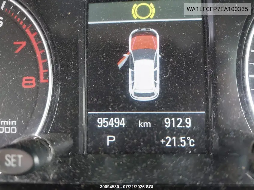 2014 Audi Q5 Premium Plus VIN: WA1LFCFP7EA100335 Lot: 30094530