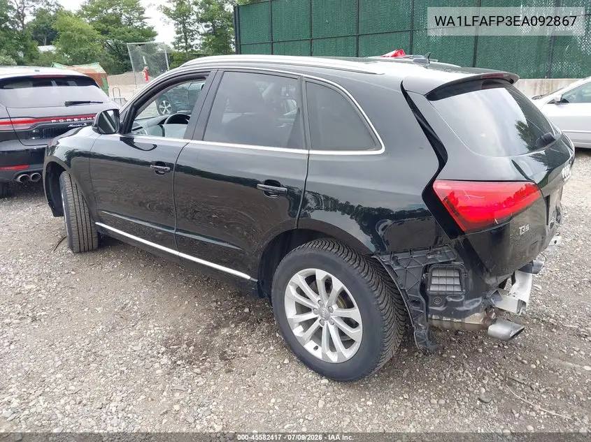 2014 Audi Q5 2.0T Premium VIN: WA1LFAFP3EA092867 Lot: 45582417