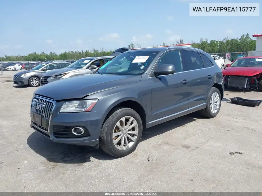 2014 Audi Q5 2.0T Premium VIN: WA1LFAFP9EA115777 Lot: 45583385