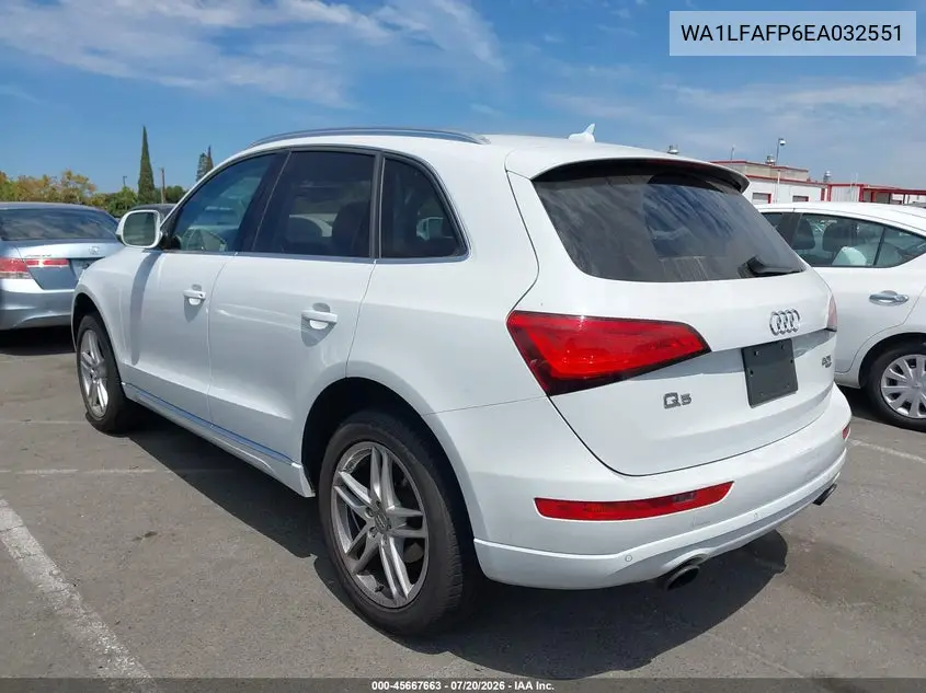 2014 Audi Q5 2.0T Premium VIN: WA1LFAFP6EA032551 Lot: 45667663