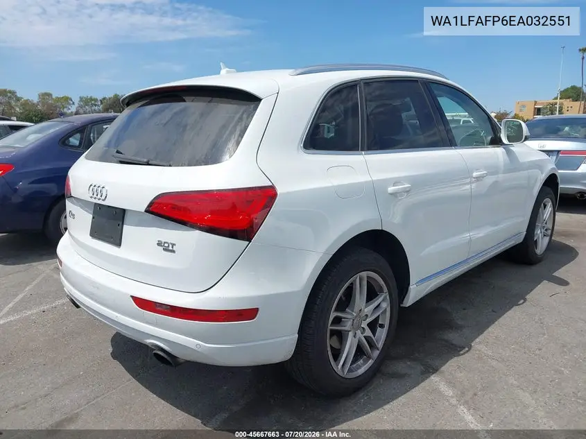 2014 Audi Q5 2.0T Premium VIN: WA1LFAFP6EA032551 Lot: 45667663