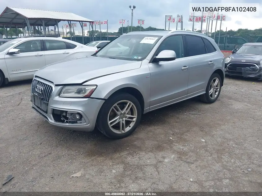 2015 Audi Q5 3.0T Premium Plus VIN: WA1DGAFP8FA102408 Lot: 45658062