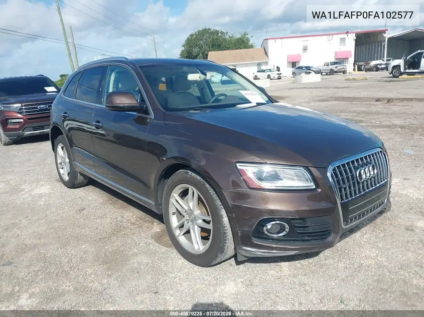 2015 Audi Q5 2.0T Premium VIN: WA1LFAFP0FA102577 Lot: 45670225
