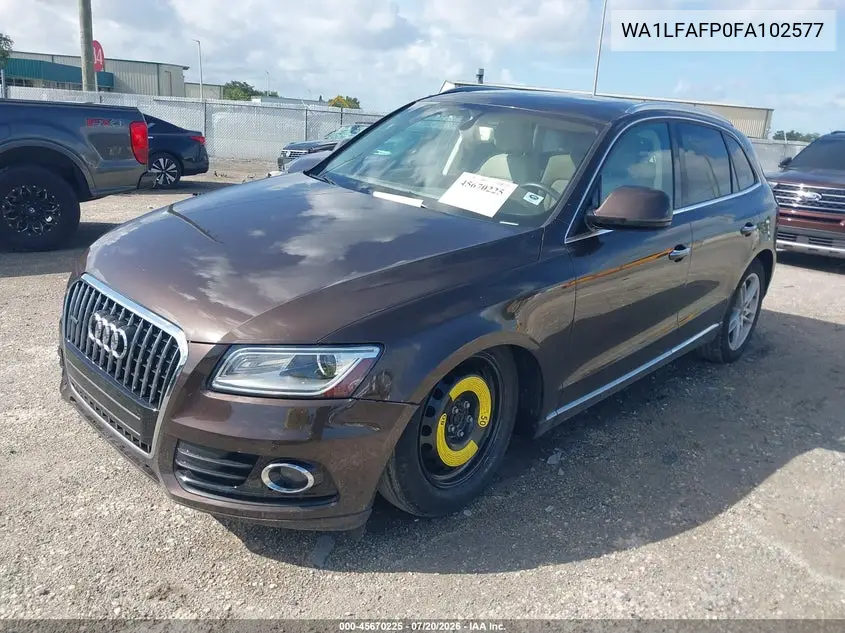 2015 Audi Q5 2.0T Premium VIN: WA1LFAFP0FA102577 Lot: 45670225