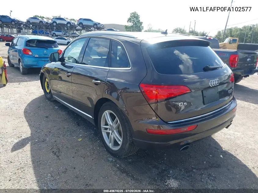 2015 Audi Q5 2.0T Premium VIN: WA1LFAFP0FA102577 Lot: 45670225