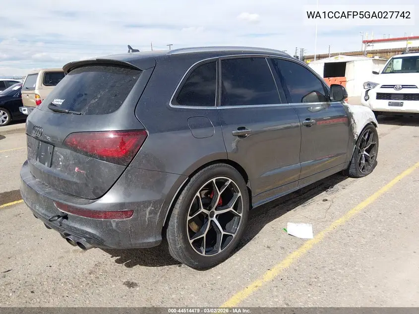 2016 Audi Sq5 3.0T Premium Plus VIN: WA1CCAFP5GA027742 Lot: 44514479