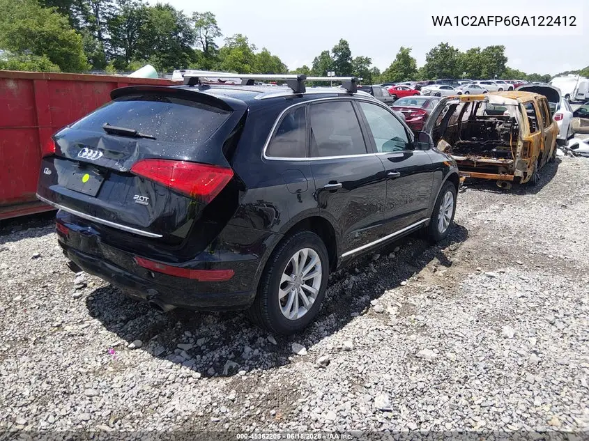 2016 Audi Q5 2.0T Premium VIN: WA1C2AFP6GA122412 Lot: 45362206