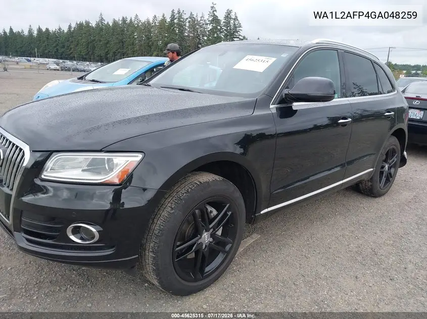 2016 Audi Q5 2.0T Premium VIN: WA1L2AFP4GA048259 Lot: 45625315