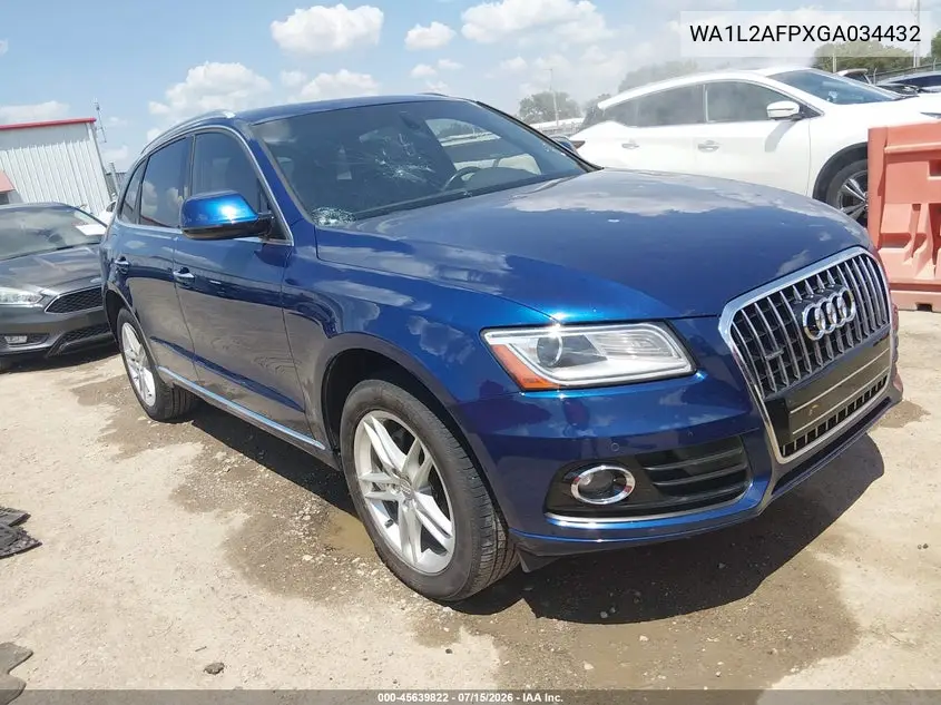 2016 Audi Q5 2.0T Premium VIN: WA1L2AFPXGA034432 Lot: 45639822