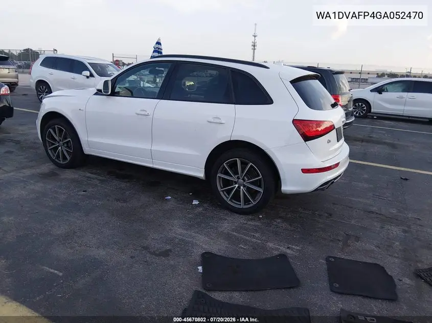 2016 Audi Q5 3.0 Tdi Premium Plus VIN: WA1DVAFP4GA052470 Lot: 45670802