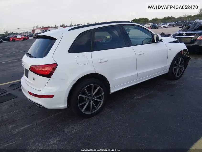 2016 Audi Q5 3.0 Tdi Premium Plus VIN: WA1DVAFP4GA052470 Lot: 45670802