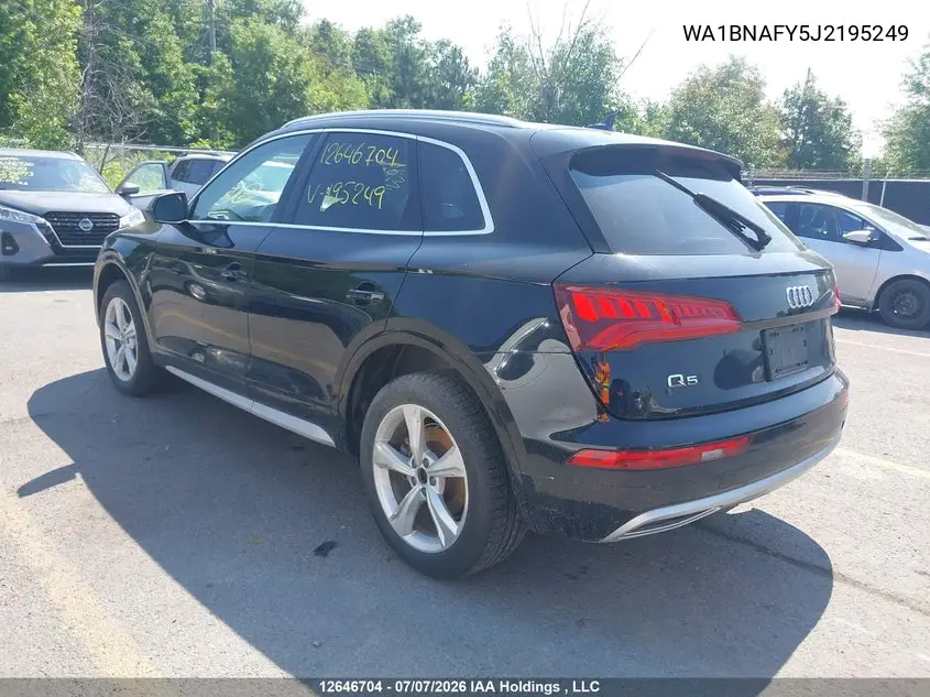 2018 Audi Q5 2.0T Progressiv VIN: WA1BNAFY5J2195249 Lot: 12646704
