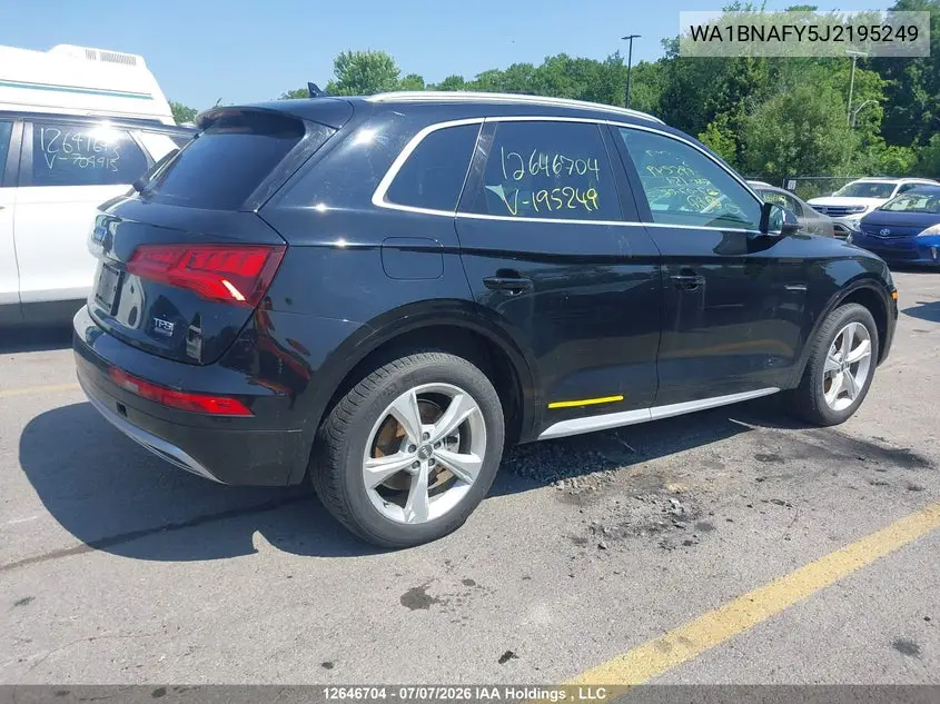 2018 Audi Q5 2.0T Progressiv VIN: WA1BNAFY5J2195249 Lot: 12646704
