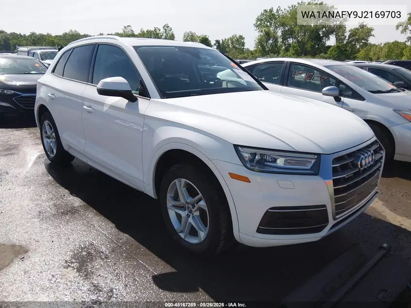 2018 Audi Q5 2.0T Premium/2.0T Tech Premium VIN: WA1ANAFY9J2169703 Lot: 45167289