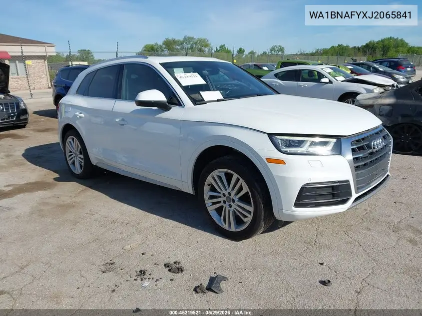 2018 Audi Q5 2.0T Premium/2.0T Tech Premium VIN: WA1BNAFYXJ2065841 Lot: 45219521