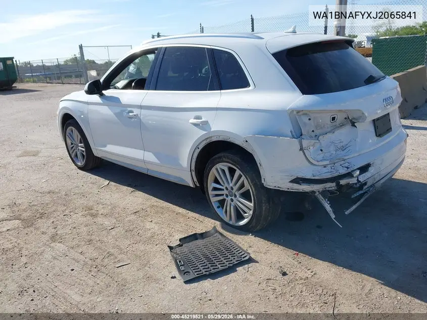 2018 Audi Q5 2.0T Premium/2.0T Tech Premium VIN: WA1BNAFYXJ2065841 Lot: 45219521