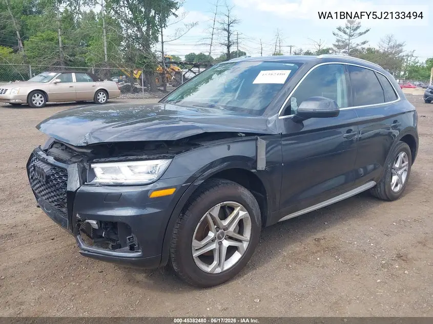 2018 Audi Q5 2.0T Premium/2.0T Tech Premium VIN: WA1BNAFY5J2133494 Lot: 45382480