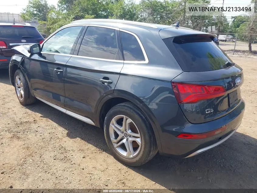 2018 Audi Q5 2.0T Premium/2.0T Tech Premium VIN: WA1BNAFY5J2133494 Lot: 45382480