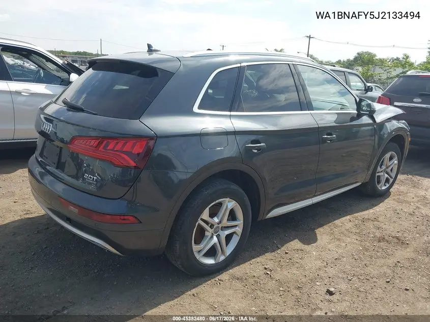 2018 Audi Q5 2.0T Premium/2.0T Tech Premium VIN: WA1BNAFY5J2133494 Lot: 45382480