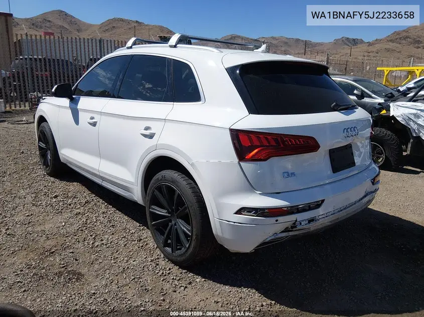 2018 Audi Q5 2.0T Premium/2.0T Tech Premium VIN: WA1BNAFY5J2233658 Lot: 45391089