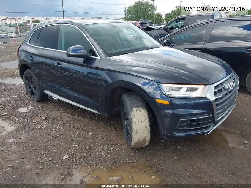 2018 Audi Q5 2.0T Premium/2.0T Tech Premium VIN: WA1CNAFY1J2043716 Lot: 45442507