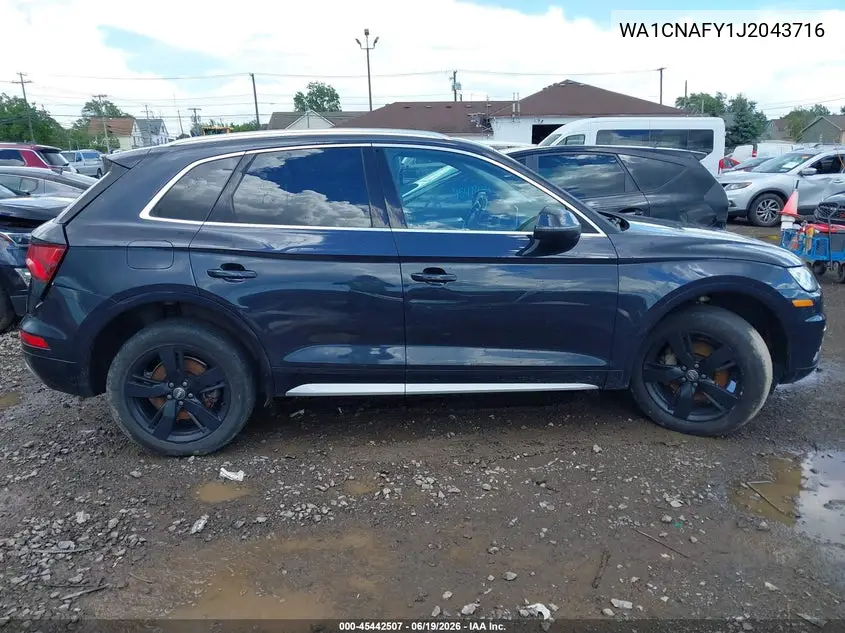 2018 Audi Q5 2.0T Premium/2.0T Tech Premium VIN: WA1CNAFY1J2043716 Lot: 45442507