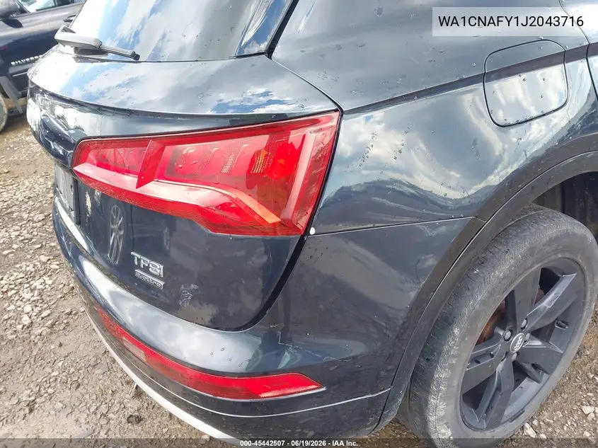 2018 Audi Q5 2.0T Premium/2.0T Tech Premium VIN: WA1CNAFY1J2043716 Lot: 45442507