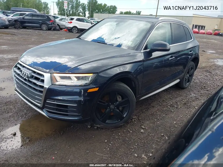2018 Audi Q5 2.0T Premium/2.0T Tech Premium VIN: WA1CNAFY1J2043716 Lot: 45442507