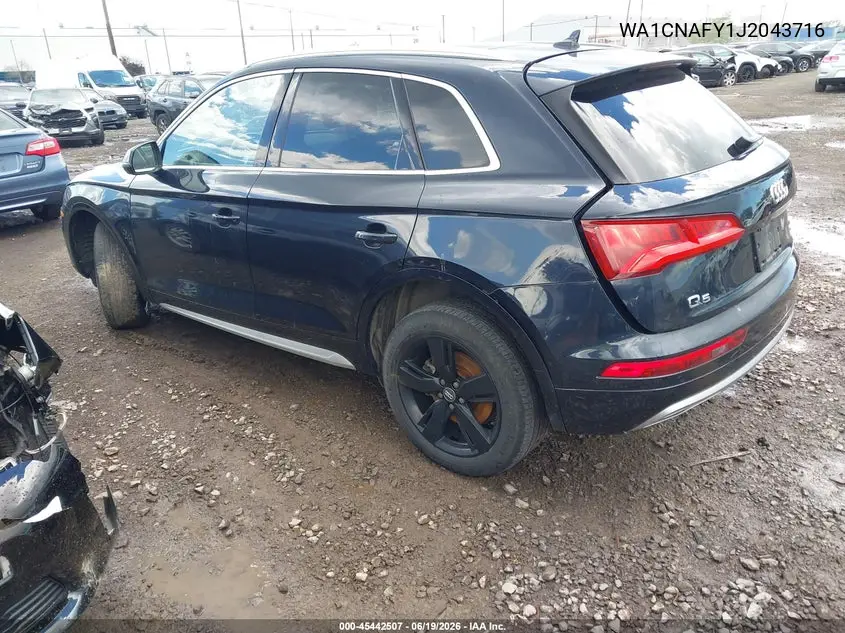 2018 Audi Q5 2.0T Premium/2.0T Tech Premium VIN: WA1CNAFY1J2043716 Lot: 45442507
