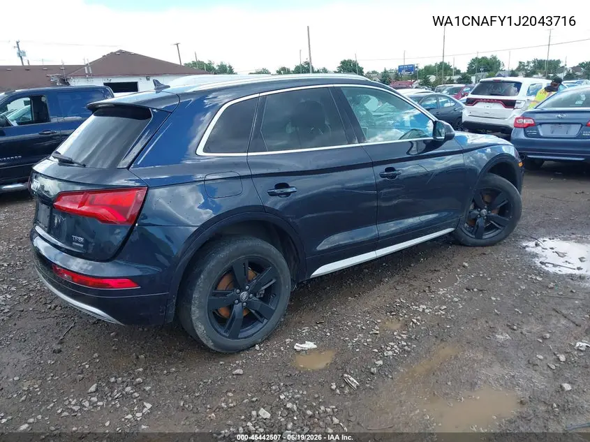 2018 Audi Q5 2.0T Premium/2.0T Tech Premium VIN: WA1CNAFY1J2043716 Lot: 45442507