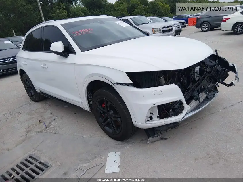 2018 Audi Q5 2.0T Premium/2.0T Tech Premium VIN: WA1ANAFY1J2009914 Lot: 45475288