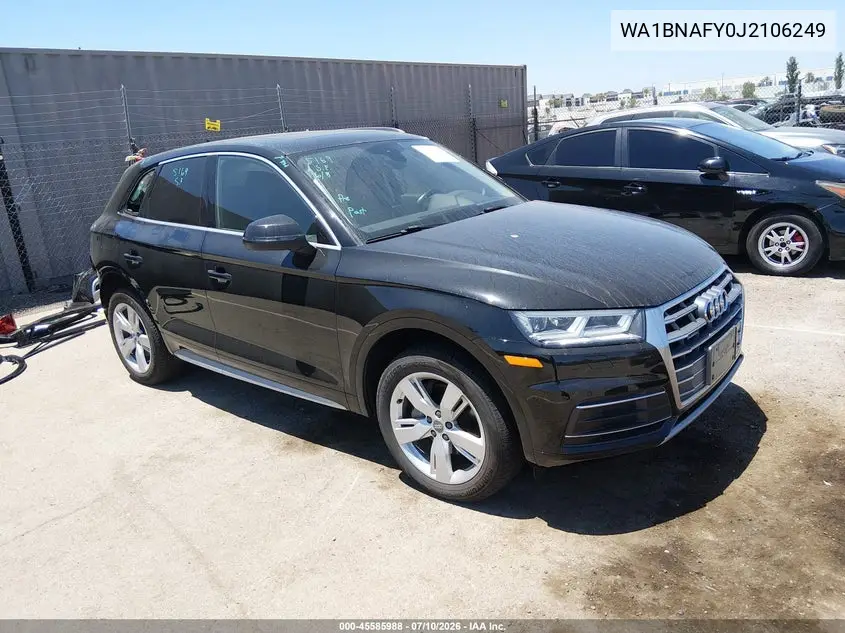 2018 Audi Q5 2.0T Premium/2.0T Tech Premium VIN: WA1BNAFY0J2106249 Lot: 45585988