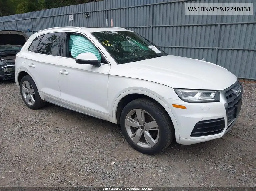 2018 Audi Q5 2.0T Premium/2.0T Tech Premium VIN: WA1BNAFY9J2240838 Lot: 45606904