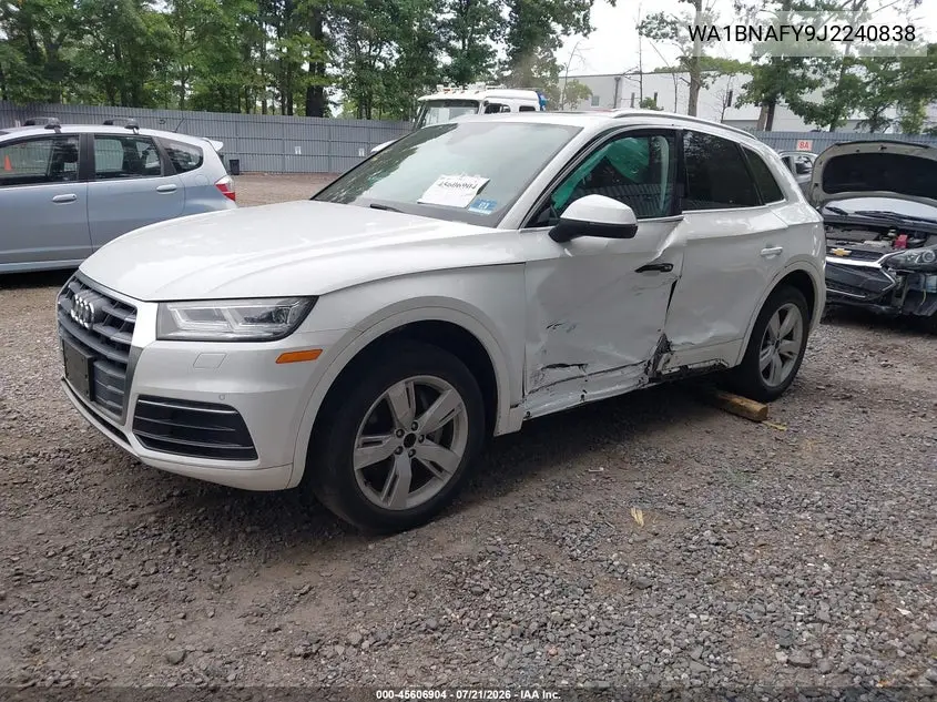 2018 Audi Q5 2.0T Premium/2.0T Tech Premium VIN: WA1BNAFY9J2240838 Lot: 45606904
