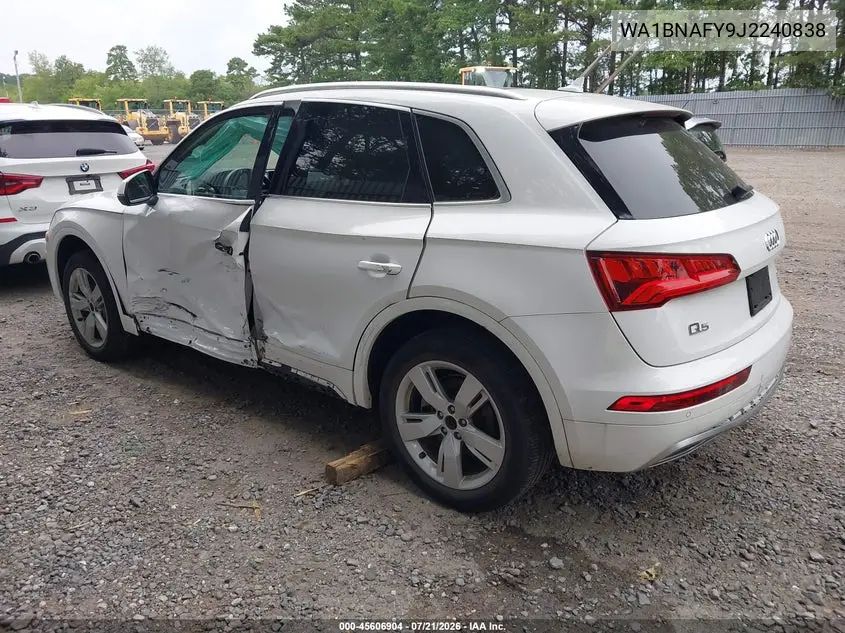 2018 Audi Q5 2.0T Premium/2.0T Tech Premium VIN: WA1BNAFY9J2240838 Lot: 45606904