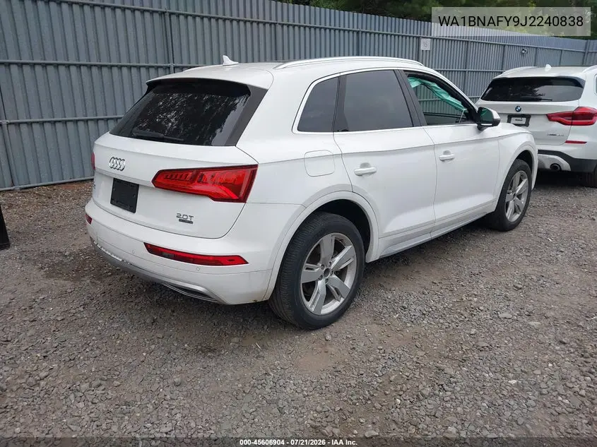 2018 Audi Q5 2.0T Premium/2.0T Tech Premium VIN: WA1BNAFY9J2240838 Lot: 45606904