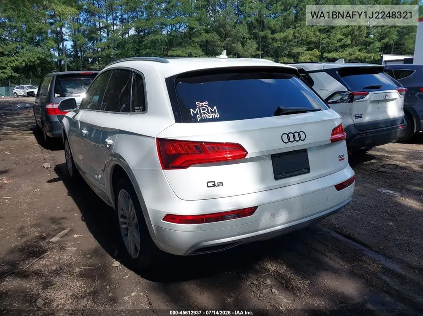 2018 Audi Q5 2.0T Premium/2.0T Tech Premium VIN: WA1BNAFY1J2248321 Lot: 45612937