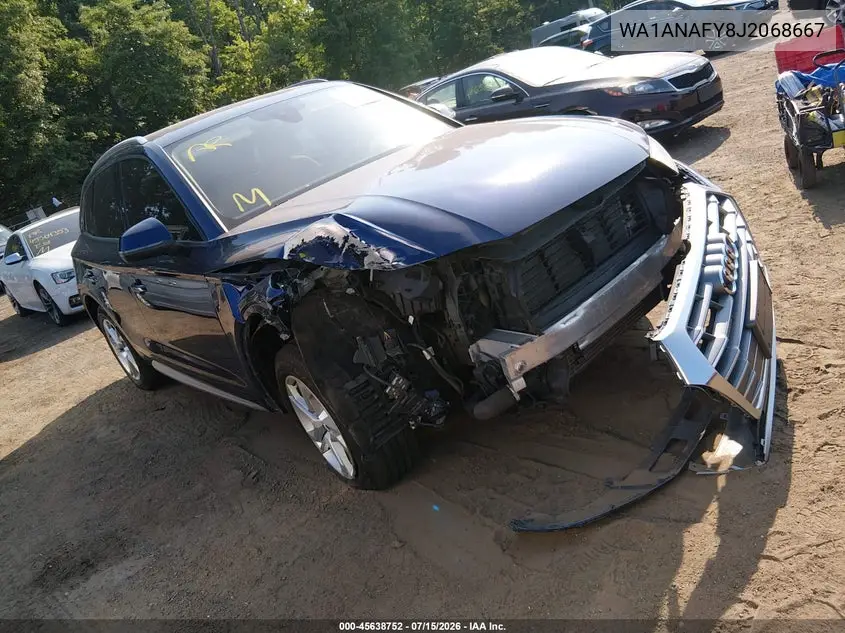 2018 Audi Q5 2.0T Premium/2.0T Tech Premium VIN: WA1ANAFY8J2068667 Lot: 45638752