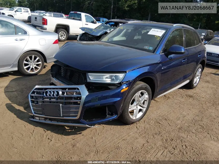 2018 Audi Q5 2.0T Premium/2.0T Tech Premium VIN: WA1ANAFY8J2068667 Lot: 45638752