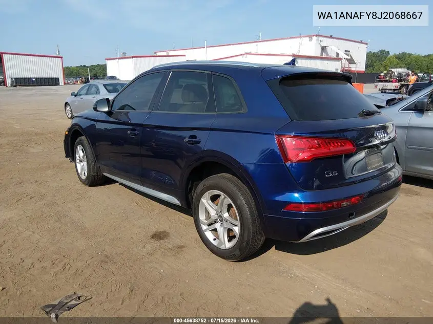 2018 Audi Q5 2.0T Premium/2.0T Tech Premium VIN: WA1ANAFY8J2068667 Lot: 45638752