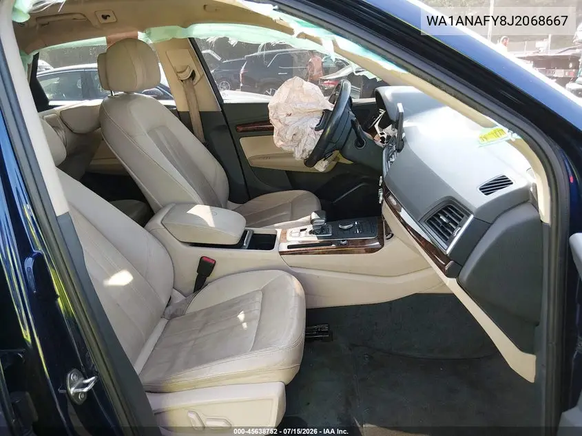 2018 Audi Q5 2.0T Premium/2.0T Tech Premium VIN: WA1ANAFY8J2068667 Lot: 45638752