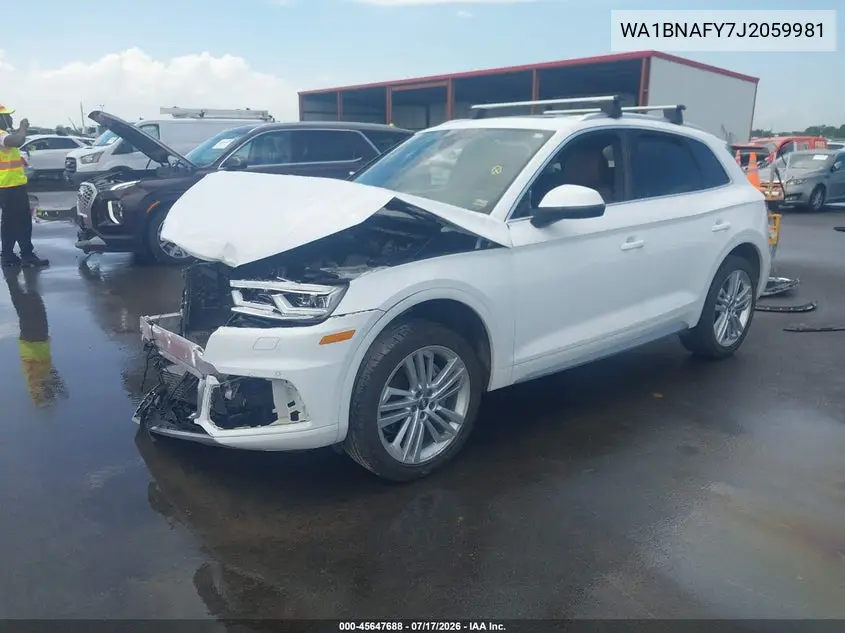 2018 Audi Q5 2.0T Premium/2.0T Tech Premium VIN: WA1BNAFY7J2059981 Lot: 45647688