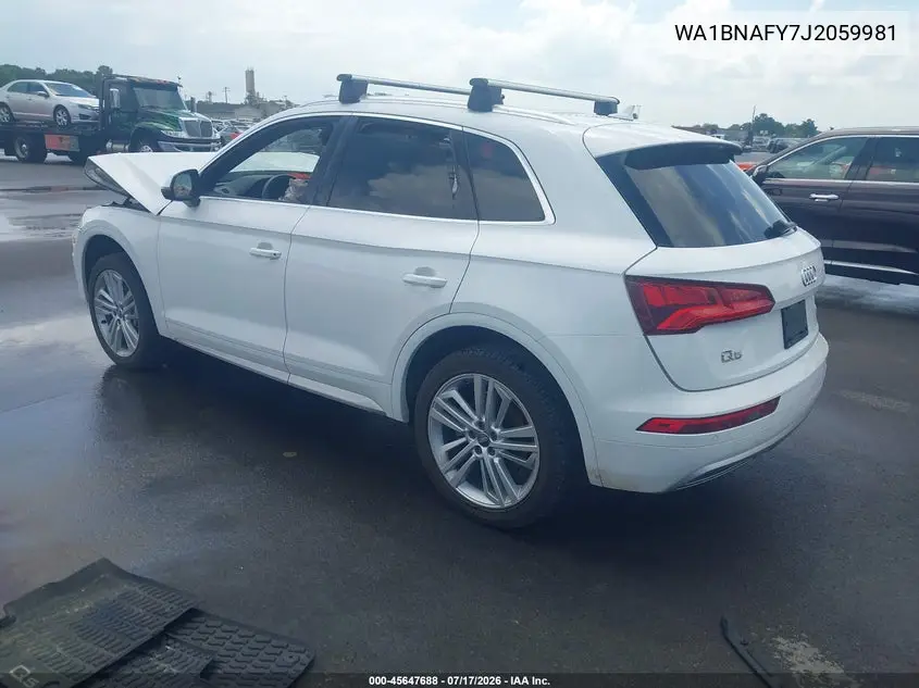 2018 Audi Q5 2.0T Premium/2.0T Tech Premium VIN: WA1BNAFY7J2059981 Lot: 45647688
