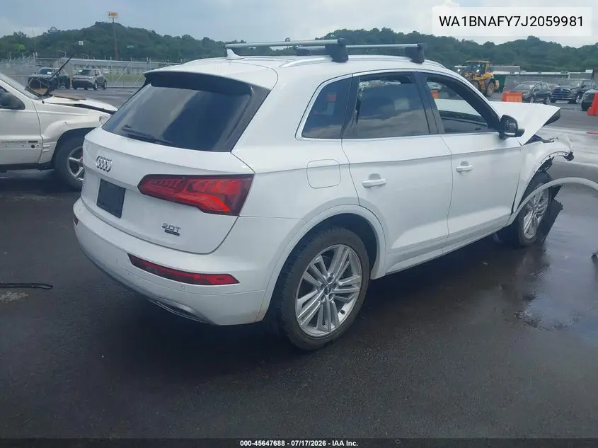 2018 Audi Q5 2.0T Premium/2.0T Tech Premium VIN: WA1BNAFY7J2059981 Lot: 45647688