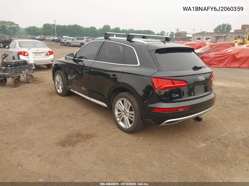 2018 Audi Q5 2.0T Premium VIN: WA1BNAFY6J2060359 Lot: 45648578