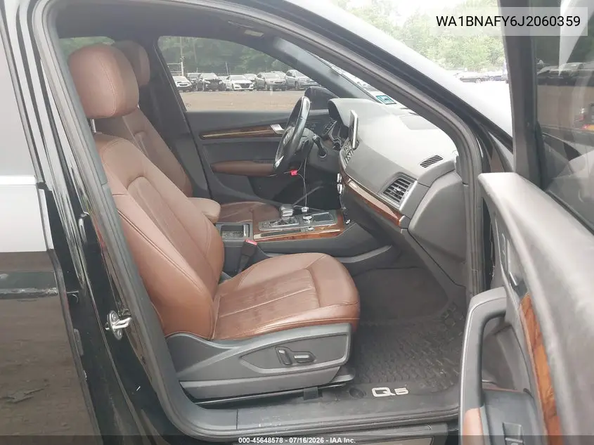 2018 Audi Q5 2.0T Premium VIN: WA1BNAFY6J2060359 Lot: 45648578
