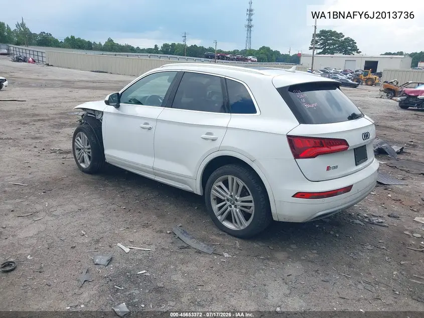 2018 Audi Q5 2.0T Premium/2.0T Tech Premium VIN: WA1BNAFY6J2013736 Lot: 45653372